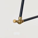 Charlton Floor Lamp | Black and Hand-Rubbed Antique Brass