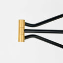 Keil Swing Arm Wall Light | Hand-Rubbed Antique Brass and Black | Linen Shade