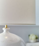 Gaios Table Lamp | Pharaoh White | Linen Shade