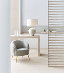 Gaios Table Lamp | Pharaoh White | Linen Shade