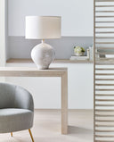 Gaios Table Lamp | Pharaoh White | Linen Shade