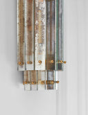Cadence Small Tiered Sconce | Hand-Rubbed Antique Brass | Antique Mirror