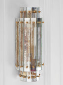 Cadence Small Tiered Sconce | Hand-Rubbed Antique Brass | Antique Mirror