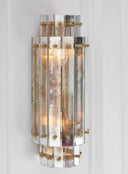 Cadence Small Tiered Sconce | Hand-Rubbed Antique Brass | Antique Mirror
