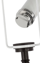Fluted Spire Large Cordless Table Lamp | Aged Iron | Linen Shade