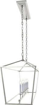 Darlana Large Linear Lantern | Polished Nickel