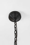 Darlana XL Wrapped Ring Chandelier | Aged Iron and Natural Rattan