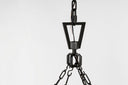Darlana XL Wrapped Ring Chandelier | Aged Iron and Natural Rattan
