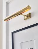 18" Cabinet Maker's Picture Light | Hand-Rubbed Antique Brass