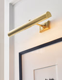 18" Cabinet Maker's Picture Light | Hand-Rubbed Antique Brass