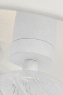 Talia 18" Sconce | Clear Swirled Glass | Linen Shade
