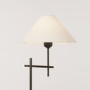 Hackney Bridge Arm Floor Lamp | Bronze | Linen Shade