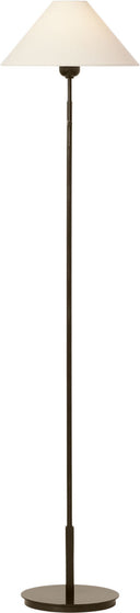 Hackney Bridge Arm Floor Lamp | Bronze | Linen Shade