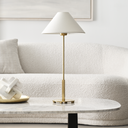 Hackney 24" Cordless Buffet Lamp | Hand-Rubbed Antique Brass | Linen Shade
