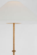 Zealous 62" Floor Lamp | Museum Brass | Linen Shade