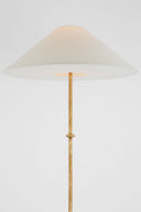 Zealous 62" Floor Lamp | Museum Gild | Linen Shade