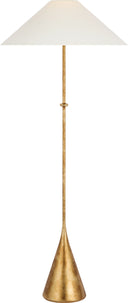 Zealous 62" Floor Lamp | Museum Gild | Linen Shade