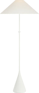 Zealous 62" Floor Lamp | Museum White | Linen Shade