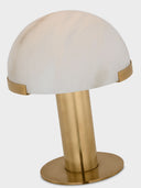 Melange 8" Rechargeable Accent Lamp | Antique-Burnished Brass | Alabaster Shade