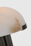 Melange 8" Rechargeable Accent Lamp | Bronze | Alabaster Shade