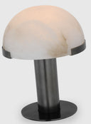 Melange 8" Rechargeable Accent Lamp | Bronze | Alabaster Shade