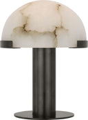 Melange 8" Rechargeable Accent Lamp | Bronze | Alabaster Shade