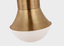 Precision 17" Flush Mount | Antique-Burnished Brass | White Glass