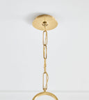Melange Small Elongated Pendant | Antique-Burnished Brass | Alabaster Shade