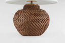 Avedon 12" Cordless Accent Lamp | Natural Rattan | Linen Shade
