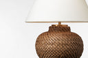 Avedon 12" Cordless Accent Lamp | Natural Rattan | Linen Shade