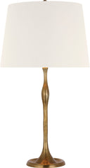 Romero Medium Table Lamp | Hand-Rubbed Antique Brass | 16" Linen Empire Shade