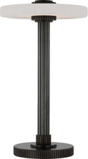 Aran 9" Rechargeable Accent Lamp | Bronze and Alabaster