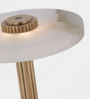 Aran 9" Rechargeable Accent Lamp | Hand-Rubbed Antique Brass and Alabaster