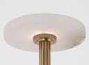 Aran 9" Rechargeable Accent Lamp | Hand-Rubbed Antique Brass and Alabaster