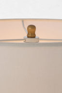Bryant 52" Adjustable Cordless Floor Lamp | Hand-Rubbed Antique Brass | Linen Shade