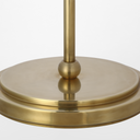 Bryant 52" Adjustable Cordless Floor Lamp | Hand-Rubbed Antique Brass | Linen Shade