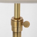 Bryant 52" Adjustable Cordless Floor Lamp | Hand-Rubbed Antique Brass | Linen Shade