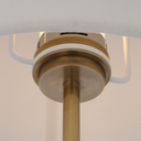 Bryant 52" Adjustable Cordless Floor Lamp | Hand-Rubbed Antique Brass | Linen Shade