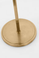 Canto Large Adjustable Floor Lamp | Hand-Rubbed Antique Brass | Linen Shade