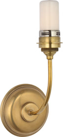 Vendome 16" Cordless Single Sconce | Hand-Rubbed Antique Brass | Linen Shade