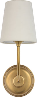 Vendome 16" Cordless Single Sconce | Hand-Rubbed Antique Brass | Linen Shade