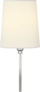 Reed Single Sconce | Polished Nickel | Linen Shade