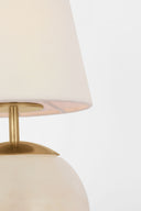 Terri 12" Cordless Accent Lamp | Alabaster | Linen Shade