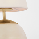 Terri 12" Cordless Accent Lamp | Alabaster | Linen Shade