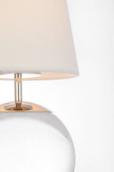 Terri 12" Cordless Accent Lamp | Crystal | Linen Shade