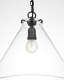 Katie Conical Pendant | Bronze | Clear Glass