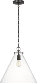 Katie Conical Pendant | Bronze | Clear Glass
