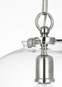 Katie Acorn Pendant | Polished Nickel | Clear Glass