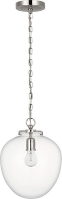 Katie Acorn Pendant | Polished Nickel | Clear Glass