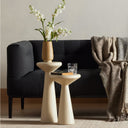 Ravine Concrete Accent Tables, Set Of 2 - Parchment White